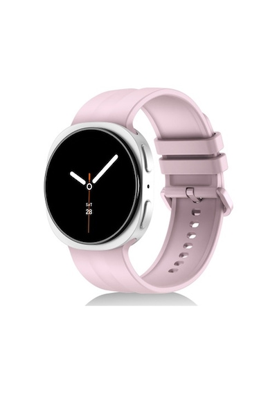 Samsung Galaxy Watch 9 40mm Uyumlu Krd-159 22mm Silikon Kordon - Pembe