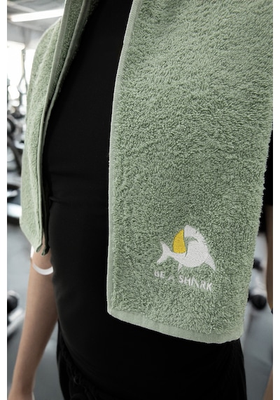 Sporcu Antrenman Havlusu Gym Fitness Plates Boks Tenis Spor Havlu Yeşil