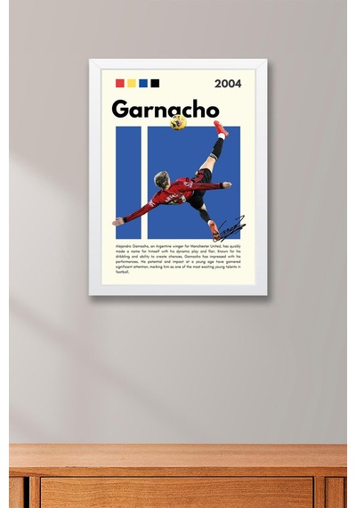 Alejandro Garnacho Çerçeveli Tablo - Dekoratif Çerçeveli Futbolcu Poster Tablo