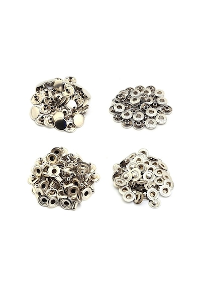 100 Set Paslanmaz 12.5mm Metal Çıt Çıt Ve Manuel Çakım Kiti