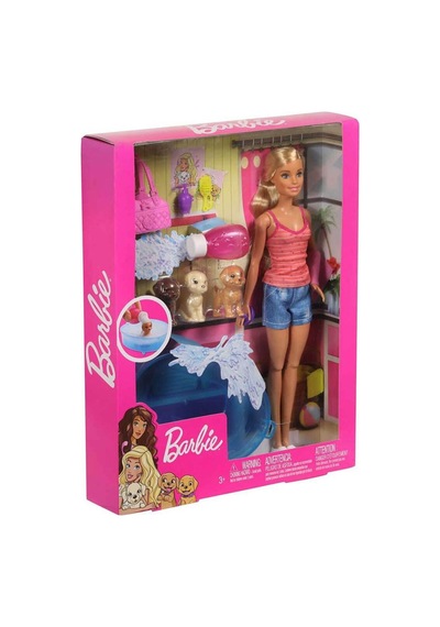 Barbie ve Köpekleri Banyo Keyfinde Oyun Seti  Gdj37
