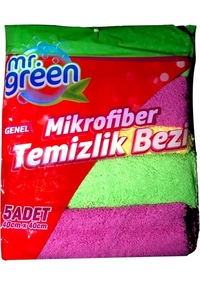 Mr.green Mikrofiber Temizlik Bezi 5 Li 40x40cm Karışık