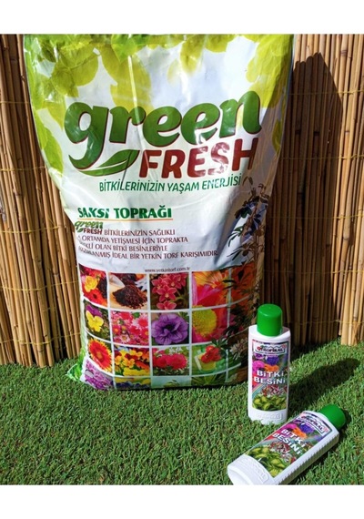 2 Li Set 20 Lt Torf + Bitki Besini Genel Amaçlı Tüm Bitkiler Için Bitki Besini Sıvı Gübre Vitamin Diğer