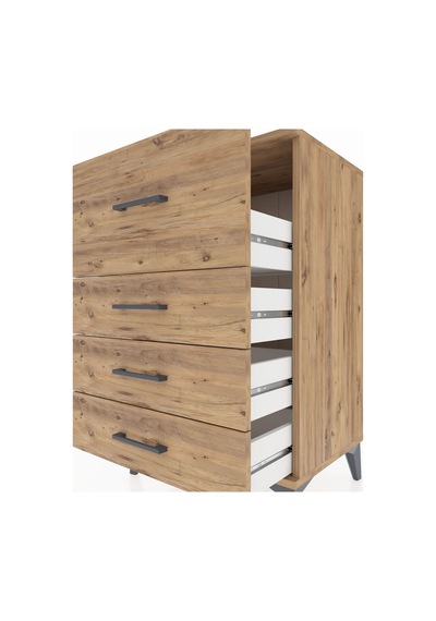 Hyperion Komodin 4 Çekmeceli 60x44x96 Çam-çam Atlas Çam