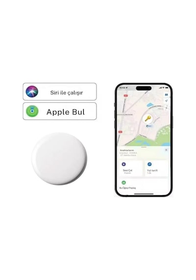 Akıllı Takip Cihazı Anahtarlık Airtag Gps Apple Uyumlu iOS Bul Uygulama Taşınabilir Eşya Takip Cihazı