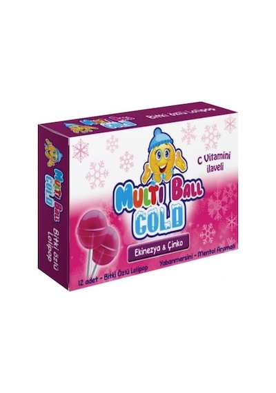 Multi Ball Cold Ekinezya & Çinko Lolipop 12 Adet