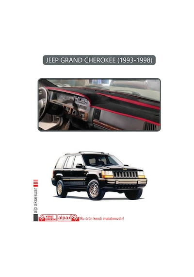 Jeep Grand Cherokee 1993-1998torpido Koruma Halısı Gri Kenar
