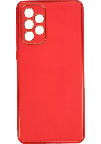Nettech Samsung Galaxy A73 5g Uyumlu Coco Leather Seri Arka Koruma Kılıf - Kırmızı Kırmızı