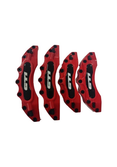 Brembo Fren Kaliper Kapağı Jant Braketi Universal 16” Jant ve Üzeri İle Uyumlu 4lü Set GTI Kırmızı