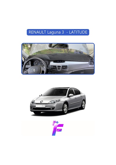 Renault Latıtude Uyumlu Torpido Örtüsü Yansıma Önleyici Tam Koruma Hızlı Ve Kolay Montaj J95