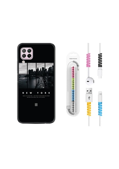 Huawei P40 Lite Kılıf Kablo Koruyuculu New York 1612