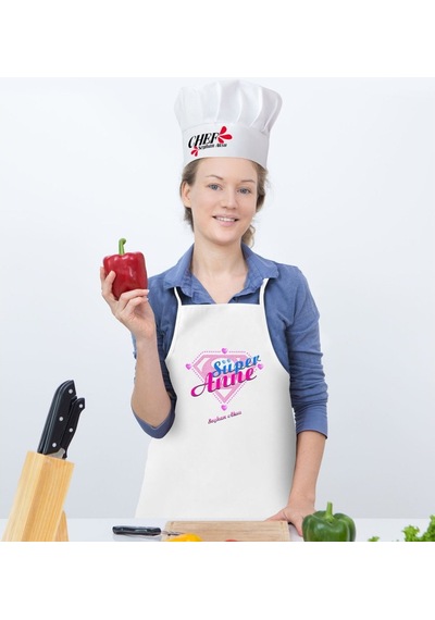 Kişiye Özel Süper Anne Mutfak Önlüğü Ve Aşçı Şapkası Seti - 2