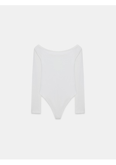 Dilvin 32661 Düğme Detaylı Bodysuit-ekru