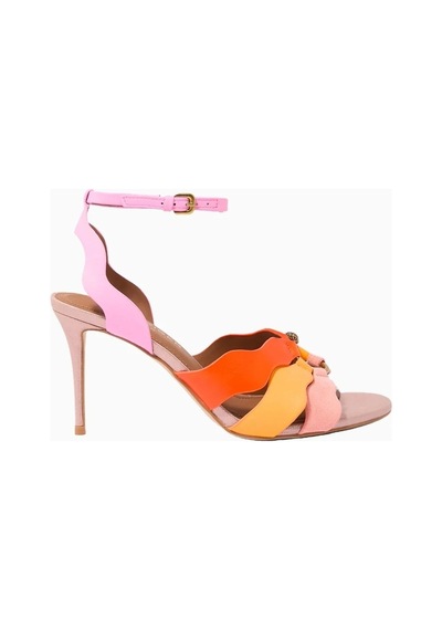 Kurt Geiger Sun Wave %100 Deri Lüks Tasarın Kadın Sandalet Pembe
