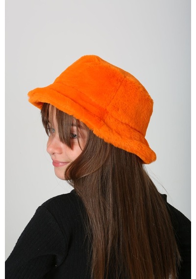 Çocuk Peluş Bucket Şapka Rkş-ç-01 Turuncu Turuncu