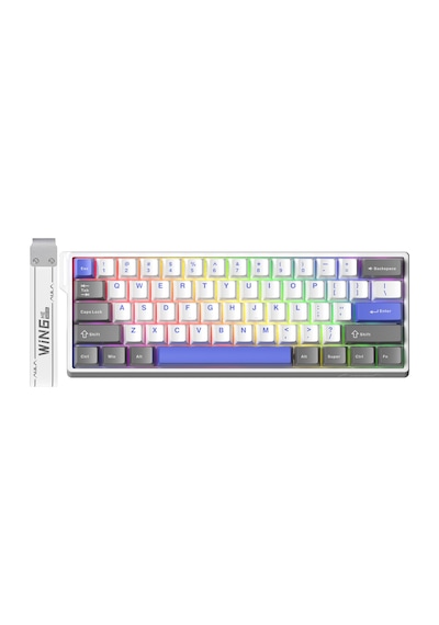 Aula Win60 He Max Manyetik Klavye Rapid Trigger Graywood Swtich 8000hz Rgb Tkl Hot Swap Oyuncu Klavyesi Mavi