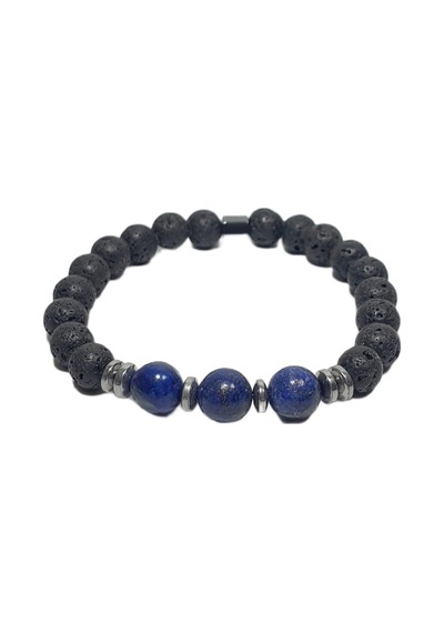 Jtss26blk1745 Lav Taşı Ve Lapis Lazuli Ceyt Doğaltaş Janti Bileklik Çok Renkli