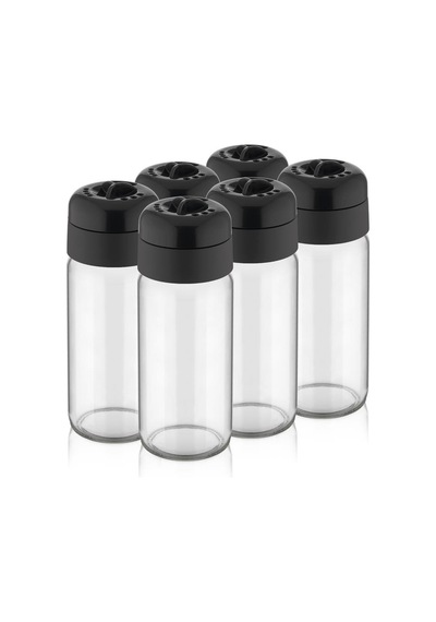 Mithra Life 6 Adet 245 Ml Döner Kapaklı Cam Baharatlık Takımı Mıt1085 Karışık