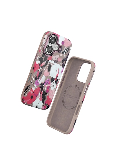 Durukar Apple, Uyumlu iPhone 16 Flower Series Magsafe Kapak - Pembe