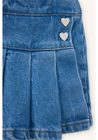 Defacto Jean Şort Etek Kız Bebek G8222a526hsnm28 Mavi-nm28