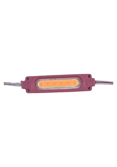 12 Volt Pembe 3 Watt 3’lü Lensli 3030 Reklamcı Modül (10 Adet)
