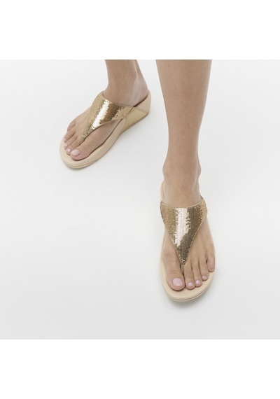Roncato 675 Platino Terlik Kadın Diğer Jf3-090 /675 /b50 Fitflop Lulu Sequin Toe-post Platin