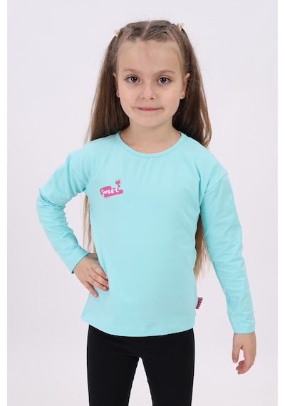 Toontoy Kids Toontoy Kız Çocuk Sweet Baskılı Tişört Mint Yeşili