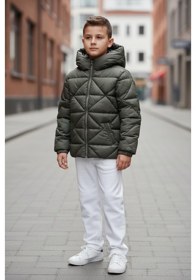 Benitto Kids Erkek Çocuk Şişme Mont 51378 Haki