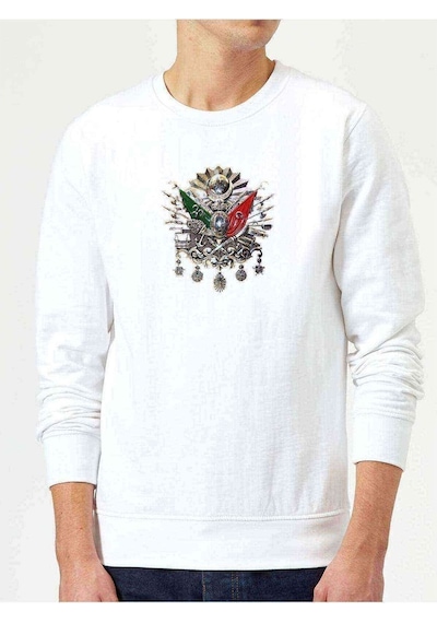 Osmanlı Devleti Baskılı Erkek Sweatshirt (530936704)