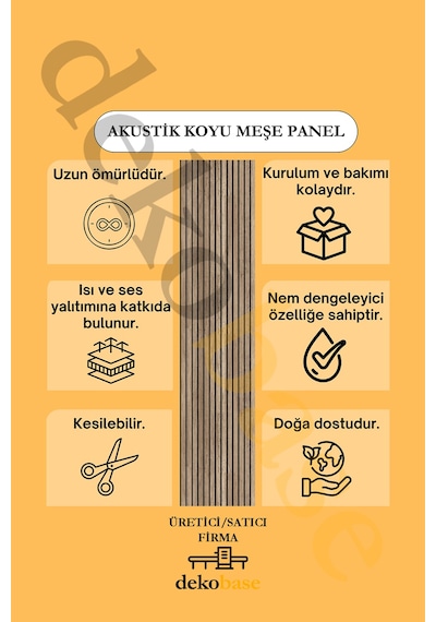 Atlantik Çam 2 Adet 60x270 Cm Yeni Nesil Akustik Ahşap Duvar Paneli