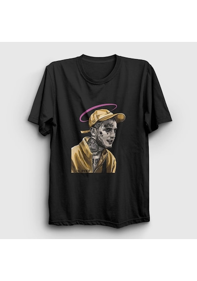 Presmono Unisex Angel Lil Peep T-shirt Siyah