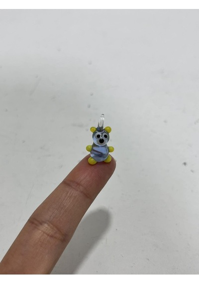 El Yapımı Mini Murano Cam Ayı Biblo A157-04