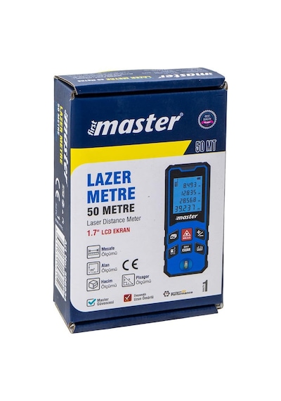 Master 506934 Lazer Metre Mesafe Ölçer 50 Metre