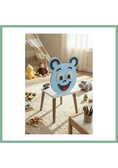 Bşkvirgo Happy Face Çocuk Sandalyesi Mavi Bsk2026