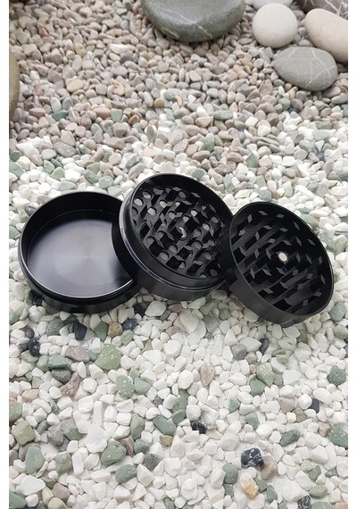Lexroo Siyah 55 Mm. Baharat Herbal Öğütücüsü Parçalayıcı Rb88sy