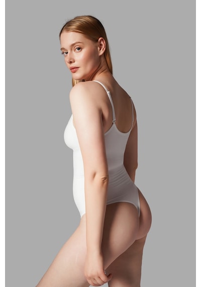Çıtçıtlı String Body Korse 9052 Beyaz