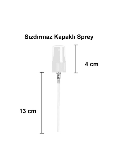 Afracam Amber 100 Ml Plastik Kapaklı Beyaz Sprey Fısfıs Kolonya Dezenfektan Cam Şişe 6 Adet