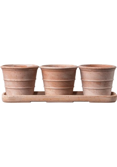 Mini Siena Toprak Saksı Seti Terracota