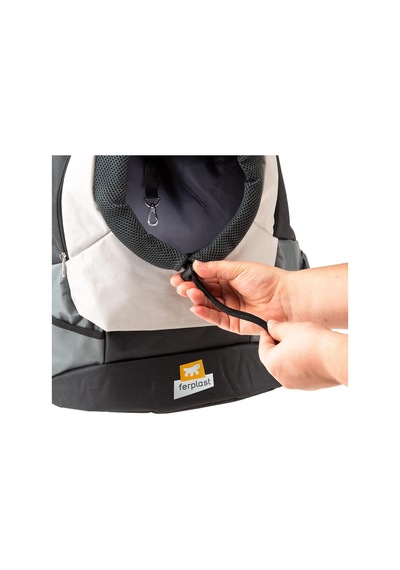 Ferplast Kangoo Large Küçük Köpek Taşıma Çantası, Dolgulu Omuzlar, Sağlam Ve Dayanıklı Malzeme, Gri