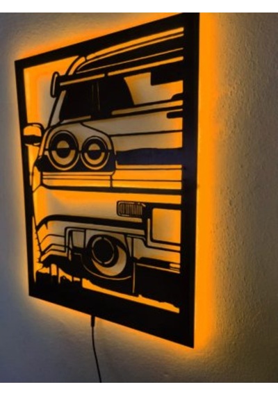 Araba Gtr Led Işıklı Ahşap Tablo (523524273) Araba Gtr Led Işıklı Ahşap Tablo (523524273)