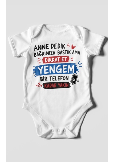Morivokids Anneye Özel Kısa Kollu Bebek Body %100 Pamuk Zbn238-kk Beyaz