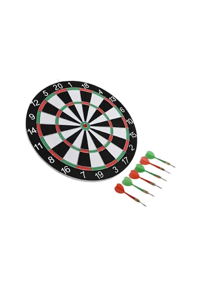 Şık Tasarımlı Dart Tahtası 12 İnç Dayanıklı Ahşap Gövde