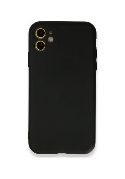 Apple Uyumlu iPhone 11 Kılıf First Silikon Siyah