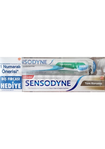 Sensodyne Tam Koruma Diş Macunu 75 ML + Tam Koruma Diş Fırçası Yumuşak