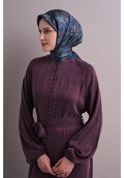 Armine Sura İpek Eşarp 2026-2027 - Sonbahar Kış-asm9609 Lacivert-indigo