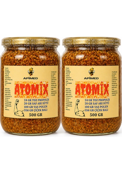 Yeni Atomix Honey Mix 2 500g Royal Jelly + Propolis + Fresh Bee Pollen + Natural Honey