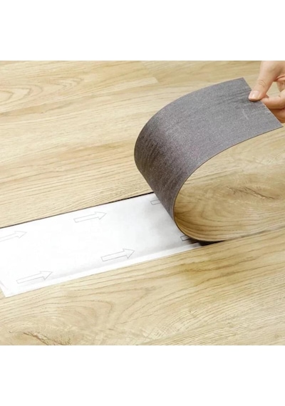 Nwyp03 Naturel Bej Yapışkanlı Ahşap Pvc Yer Döşeme Parkesi