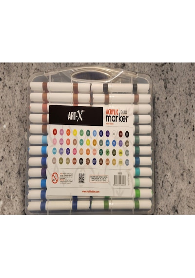 Art X Acrylic Duo Marker Çift Uçlu Su Bazlı Boyama Kalemi 48 Renk Set