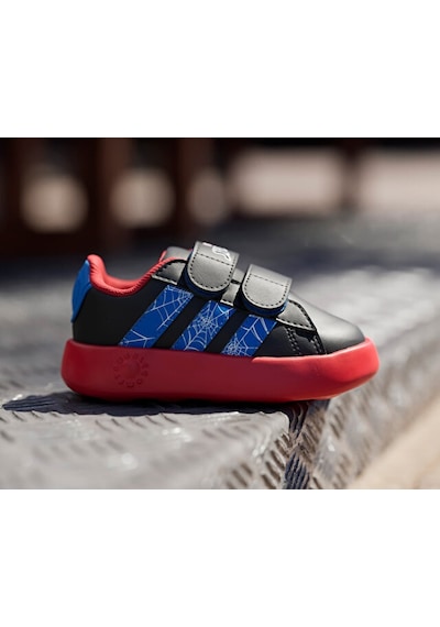 Adidas Grand Court Spider-man Cf I Bebek Günlük Ayakkabı Jq7828 Siyah Siyah