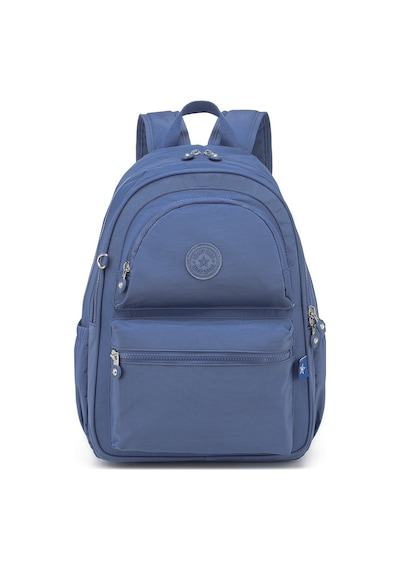Büyük Boy Laptop Bölmeli Su Geçirmez Krınkıl Kumaş Çanta Mavi